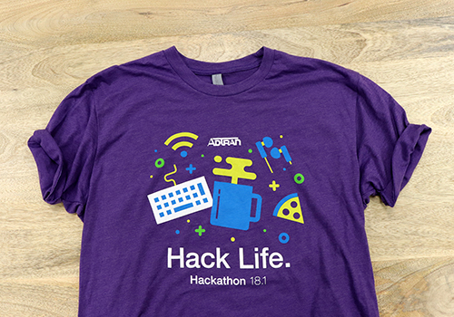 Hackathon T-Shirt – Marketing & Promotional / T-Shirt, 2019 MUSE Creative Awards Winner
