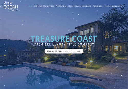 One Ocean Title – Website / Real Estate, 2019 MUSE Creative Awards Winner