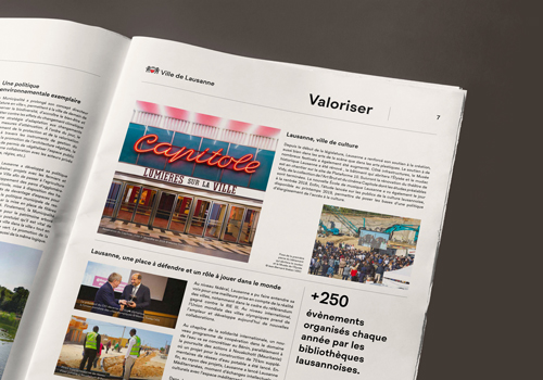 City of Lausanne — Mid-term review – Marketing & Promotional / Brochure, 2019 MUSE Creative Awards Winner